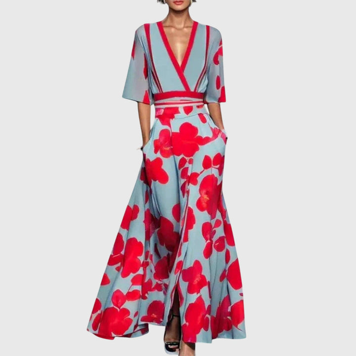 Brooklyn | Women’s Floral V Neck Maxi Dress