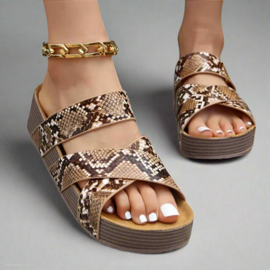 Alice | Women Braided Cross Strap Wedge Sandals