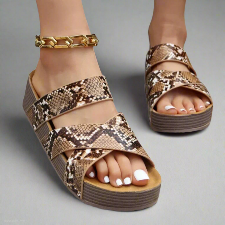 Alice | Women Braided Cross Strap Wedge Sandals