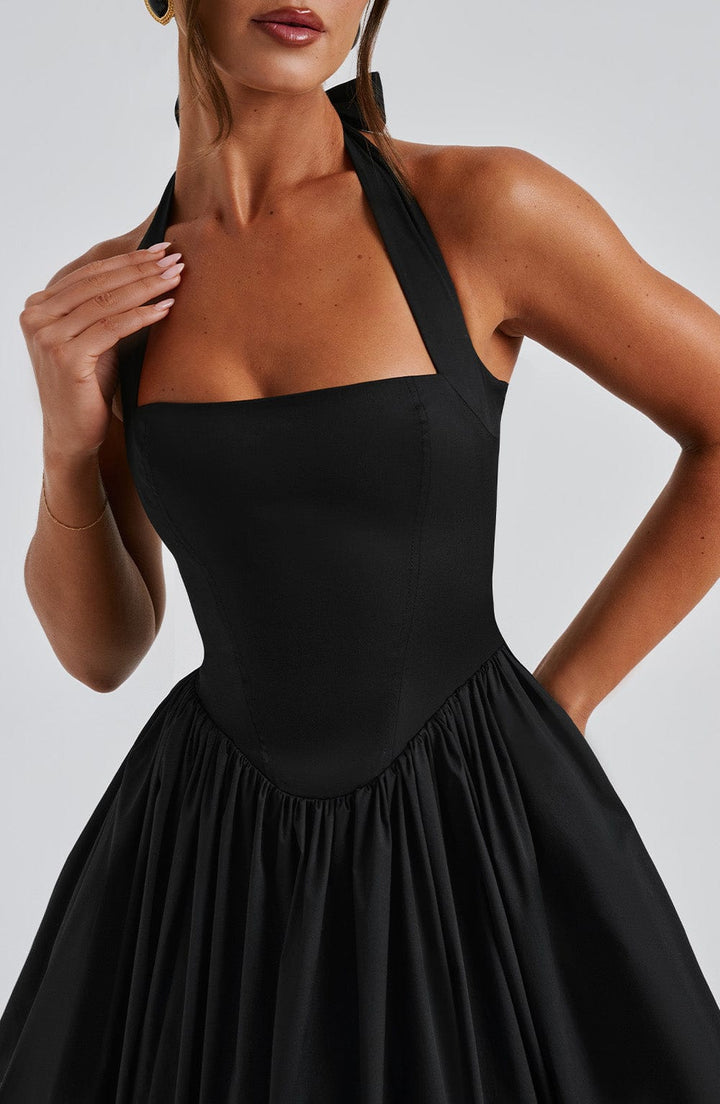Hannah | Women Wedding Guest Halter Midi Dress