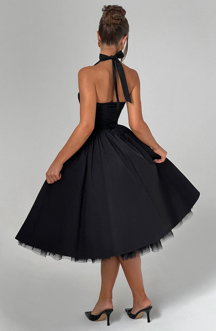 Hannah | Women Wedding Guest Halter Midi Dress