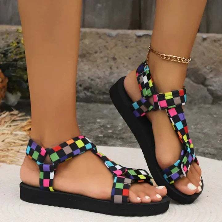 Audrey | Women’s Summer Printed Strap Sandals