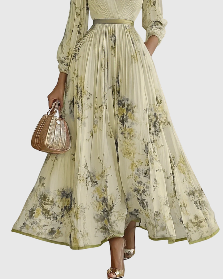 Faith | Womens Sleeveless Pleated Floral Midi Dress
