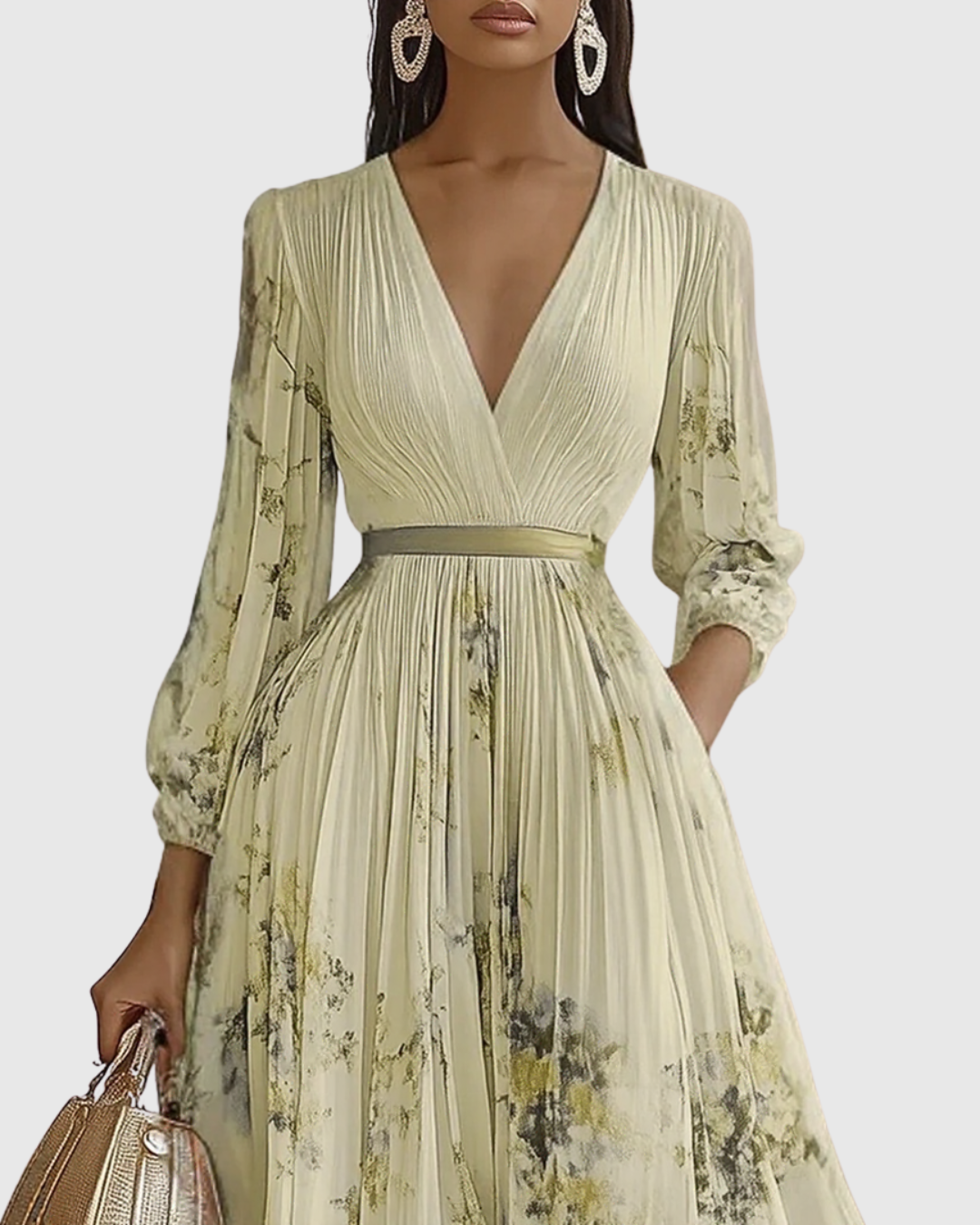 Faith | Womens Sleeveless Pleated Floral Midi Dress