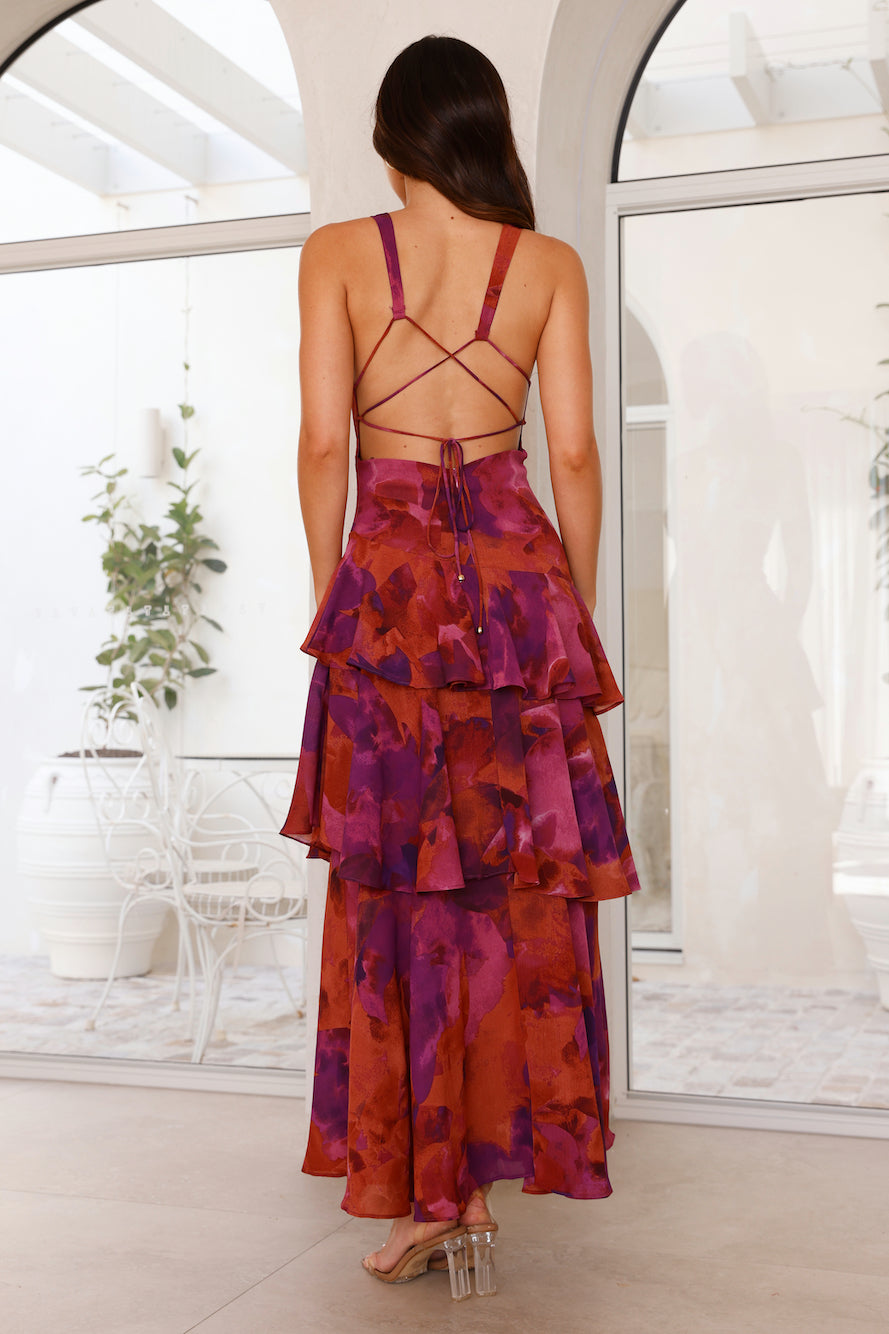 Hannah | Women’s Summer V Neck Tiered Maxi Dress