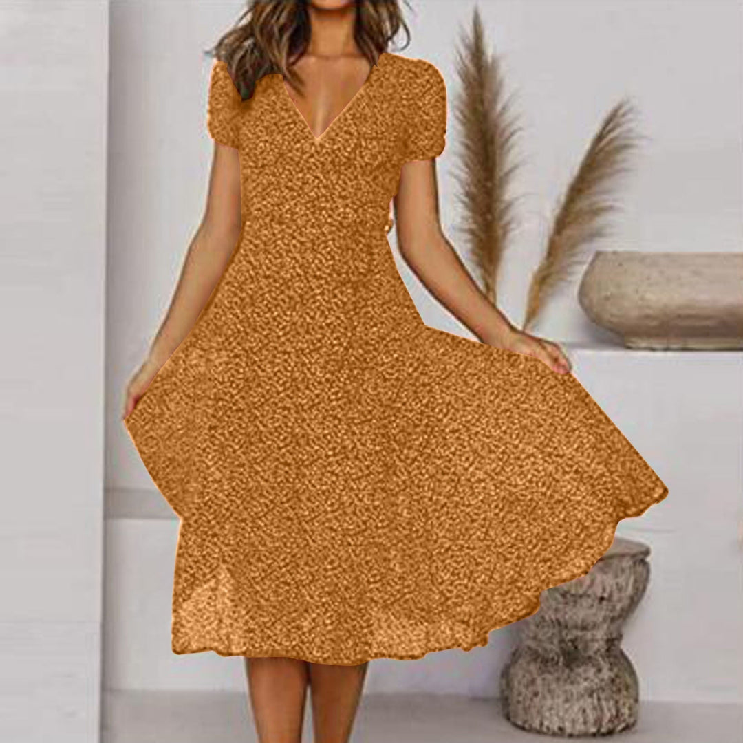 Ava | Women’s Summer V Neck Midi Dress