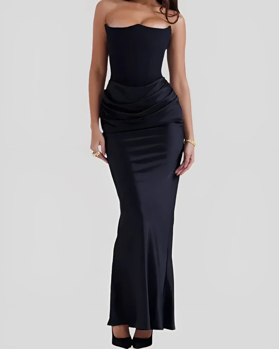 Kylie | Women Wedding Guest Draped Maxi Dress