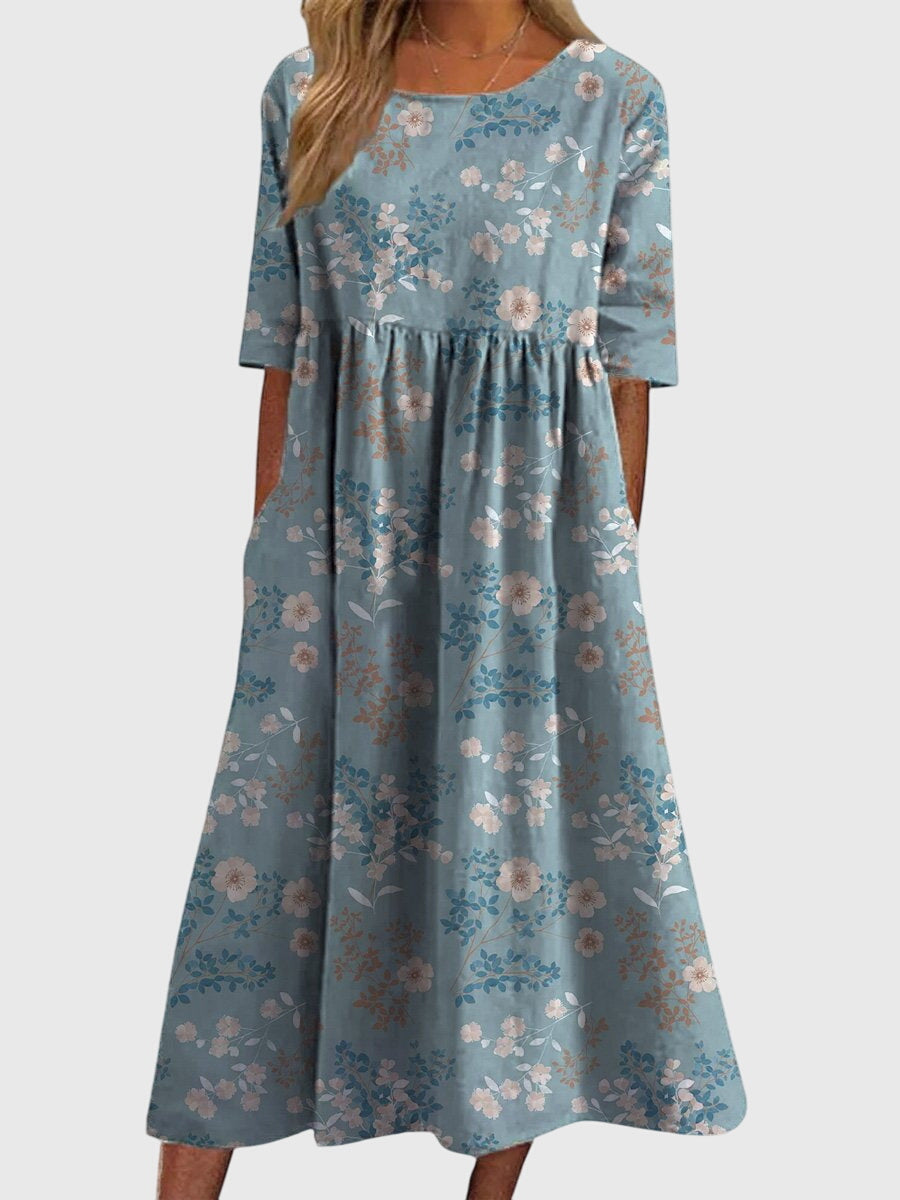 Lily | Womens Vintage Floral Midi Dress