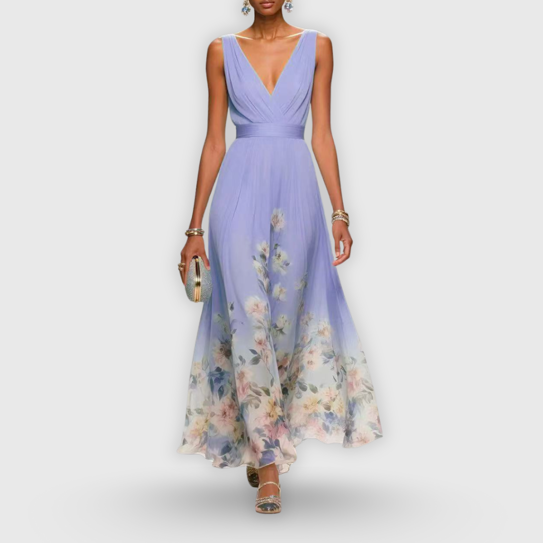 Maria | Womens Floral V Neck Maxi Dress