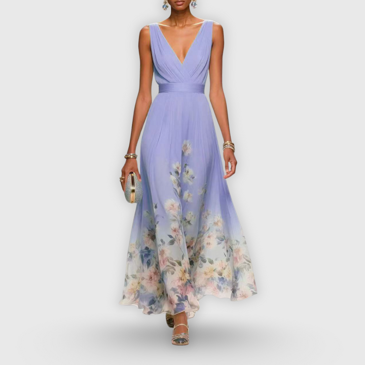 Maria | Womens Floral V Neck Maxi Dress