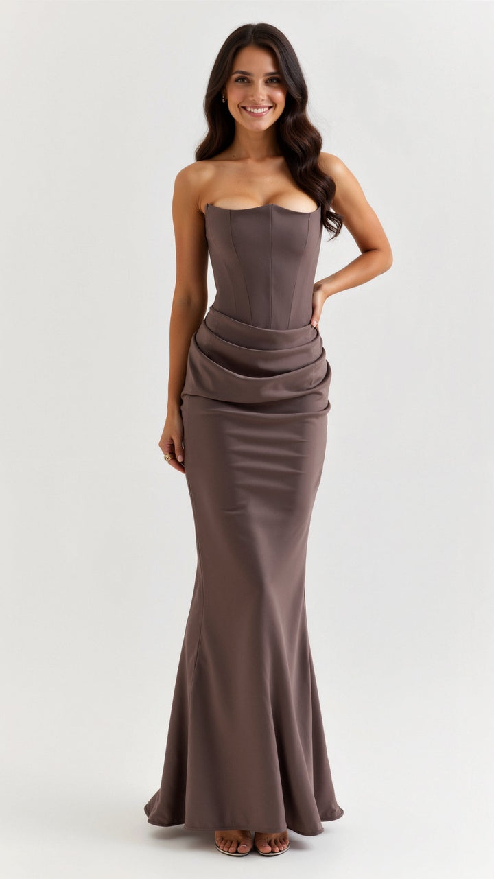 Isabella | Women Wedding Guest Column Maxi Dress