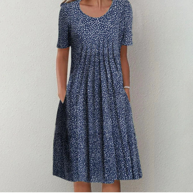Amelia | Women’s Floral Short Sleeve Midi Dress