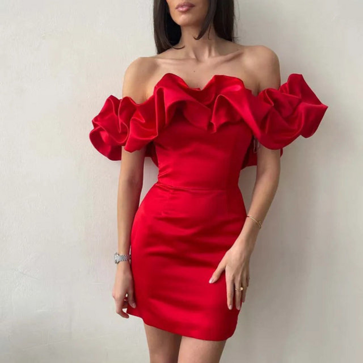 Fiona | Women Wedding Guest Ruffle Mini Dress