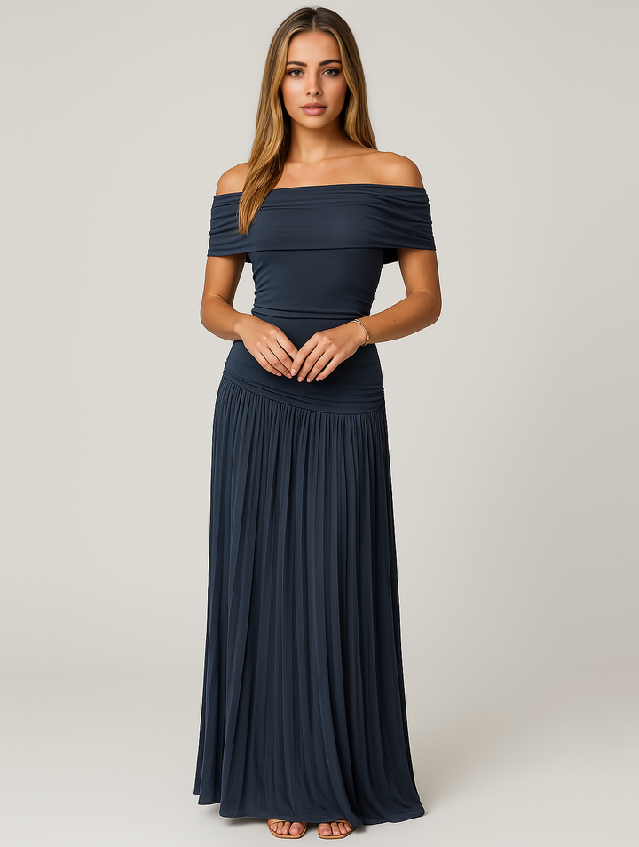 Brooklyn | Women Wedding Guest Pleated Maxi Dress