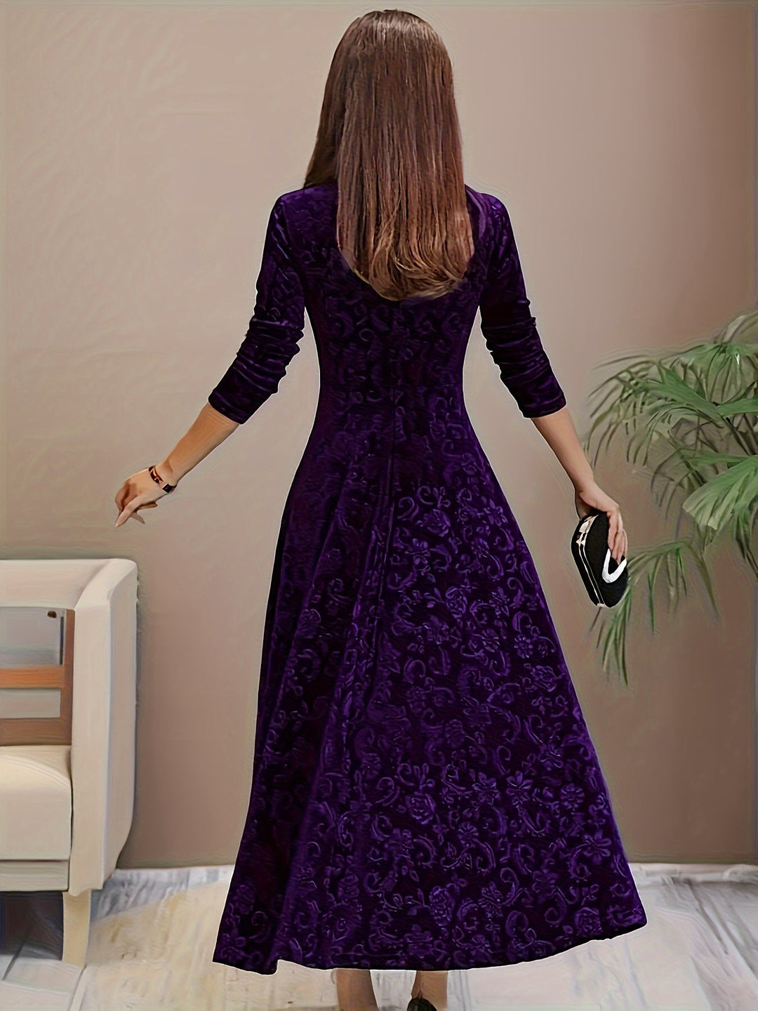 Eleanor | Women Winter Long Sleeve Maxi Dress
