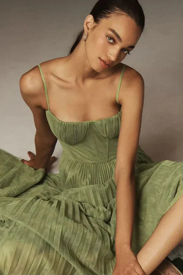 Ashley | Women Summer Pleated Maxi Dress
