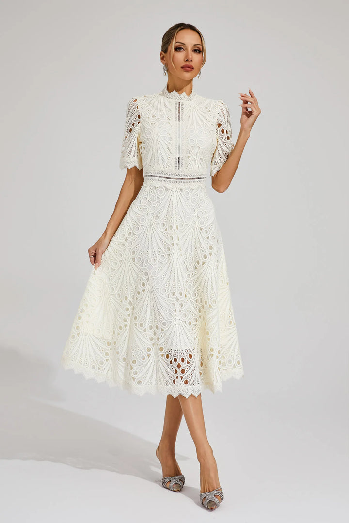 Anna | Women Summer High Neck Midi Dress