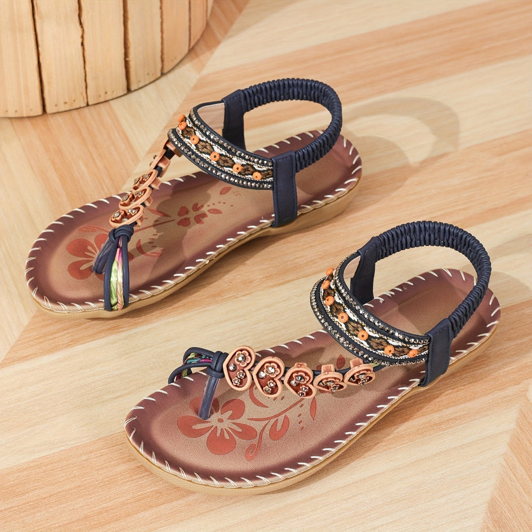 Audrey | Women’s Summer Beaded Ankle Strap Sandals