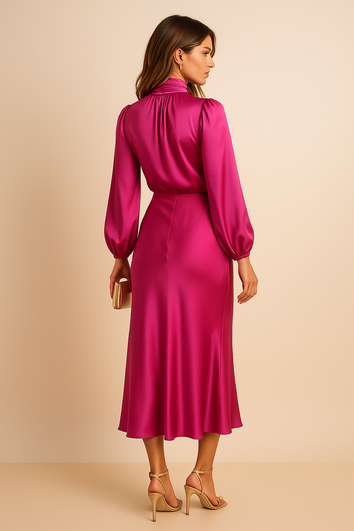 Ashley | Women Summer Long Sleeve Midi Dress