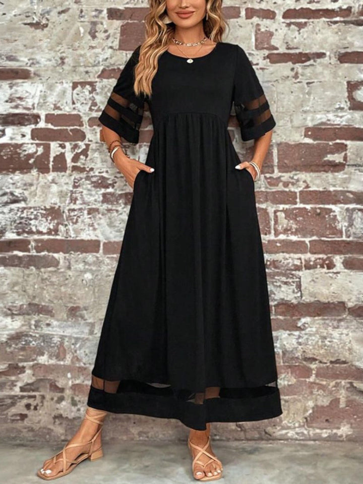 Beatrice | Women Elegant Sheer Panel Maxi Dress