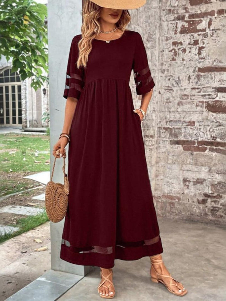 Beatrice | Women Elegant Sheer Panel Maxi Dress