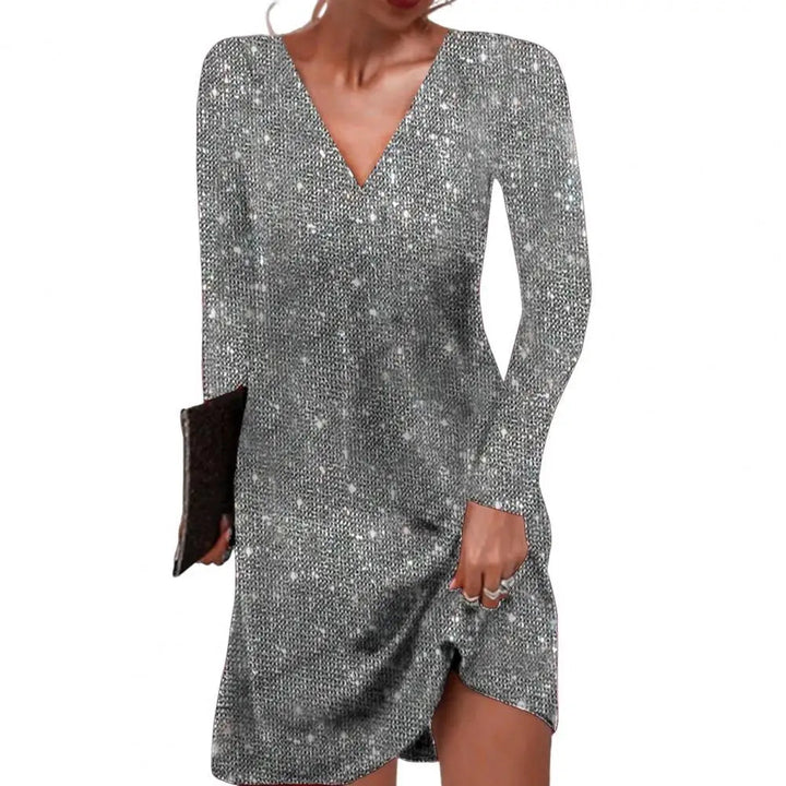 Fiona | Women’s Elegant V Neck Midi Dress