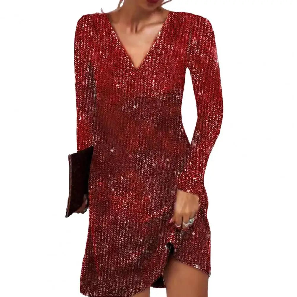 Fiona | Women’s Elegant V Neck Midi Dress