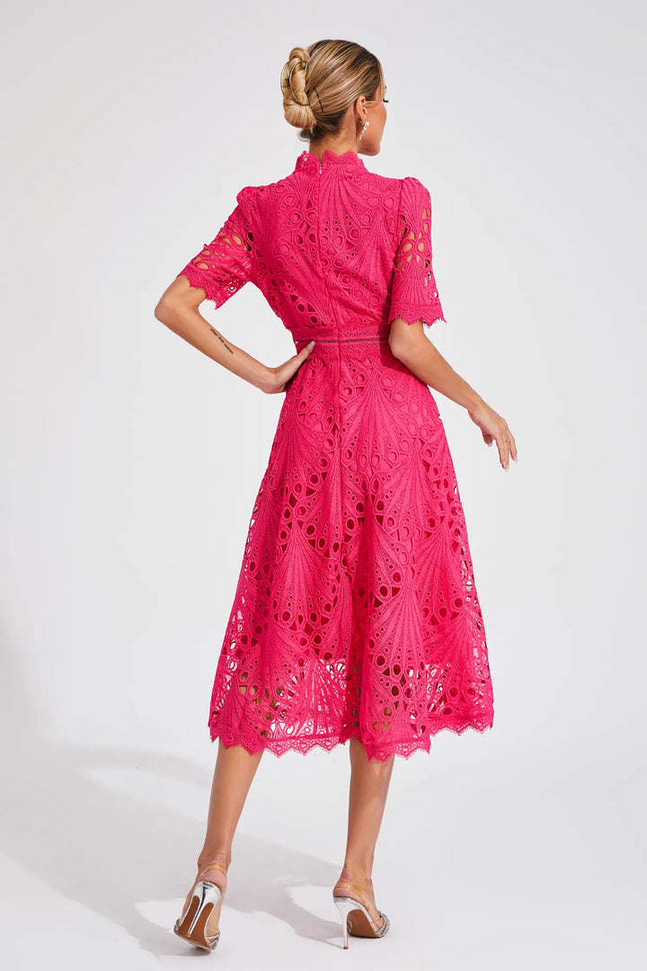 Anna | Women Summer High Neck Midi Dress