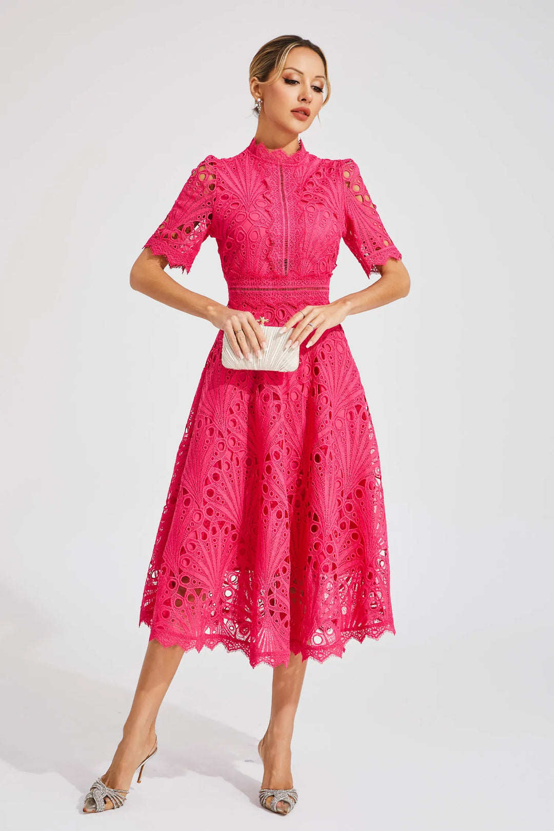 Anna | Women Summer High Neck Midi Dress