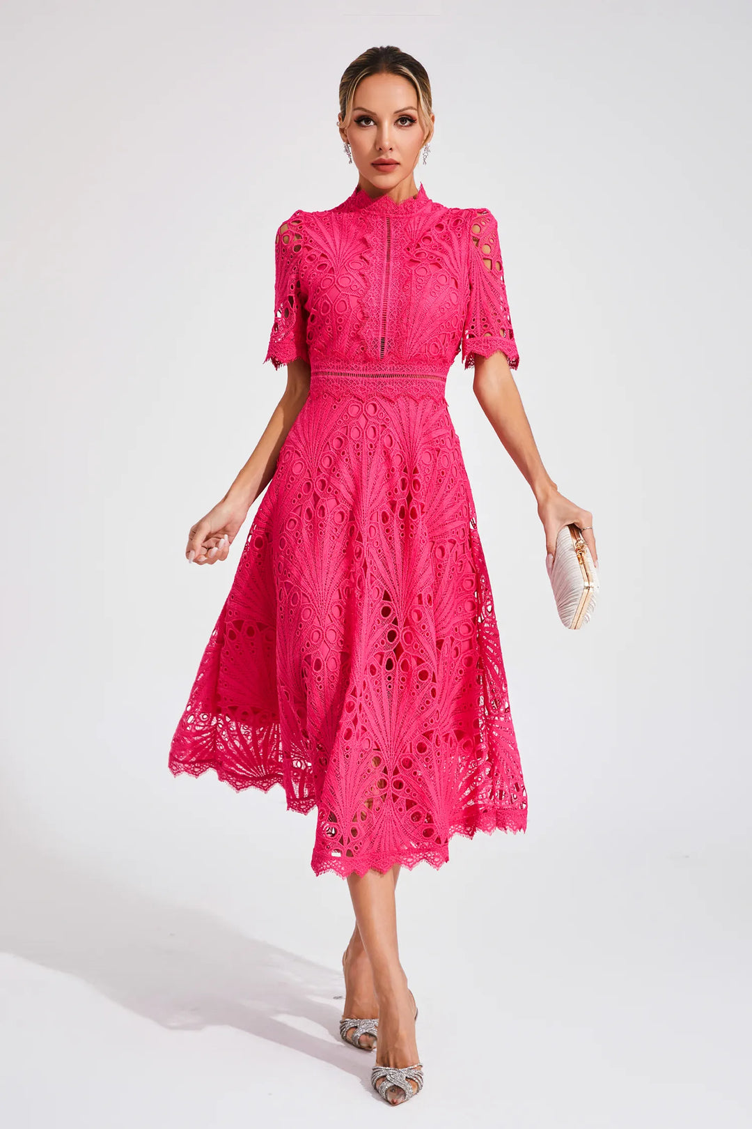 Anna | Women Summer High Neck Midi Dress