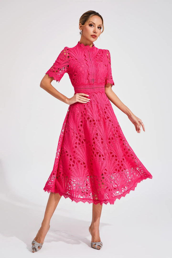Anna | Women Summer High Neck Midi Dress
