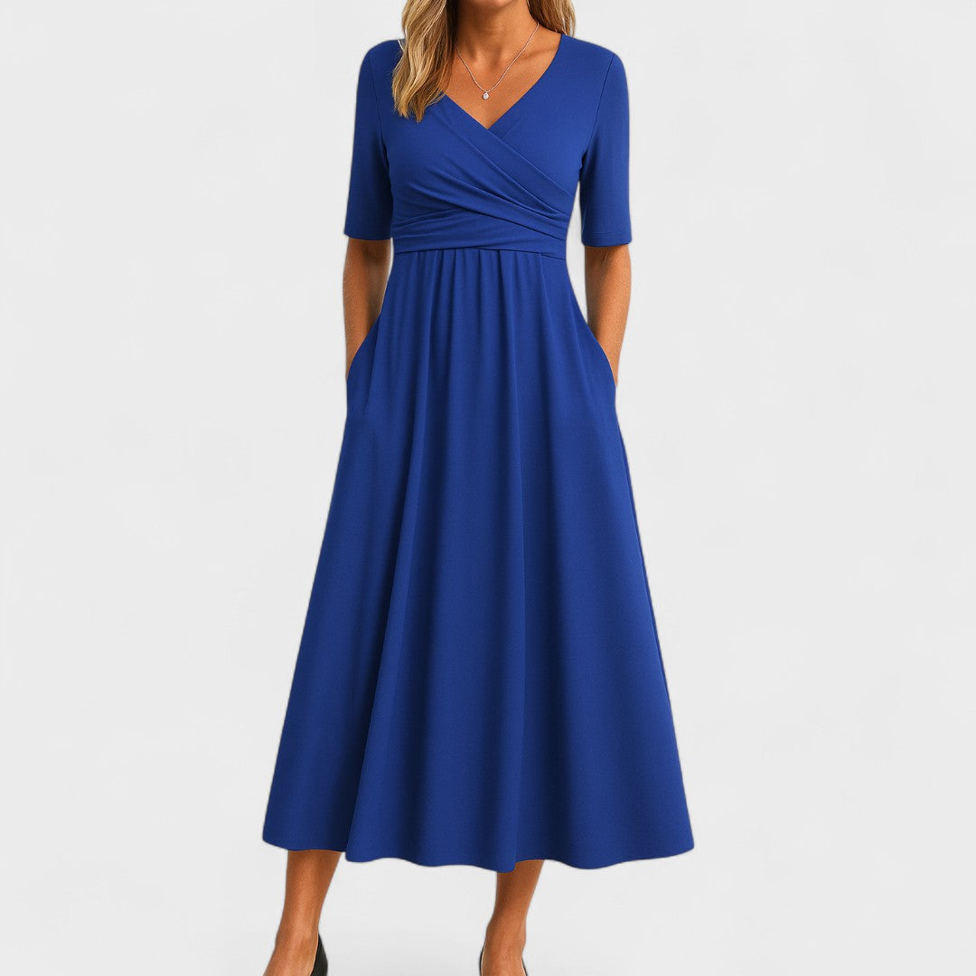 Ella | Women’s Summer V Neck Midi Dress