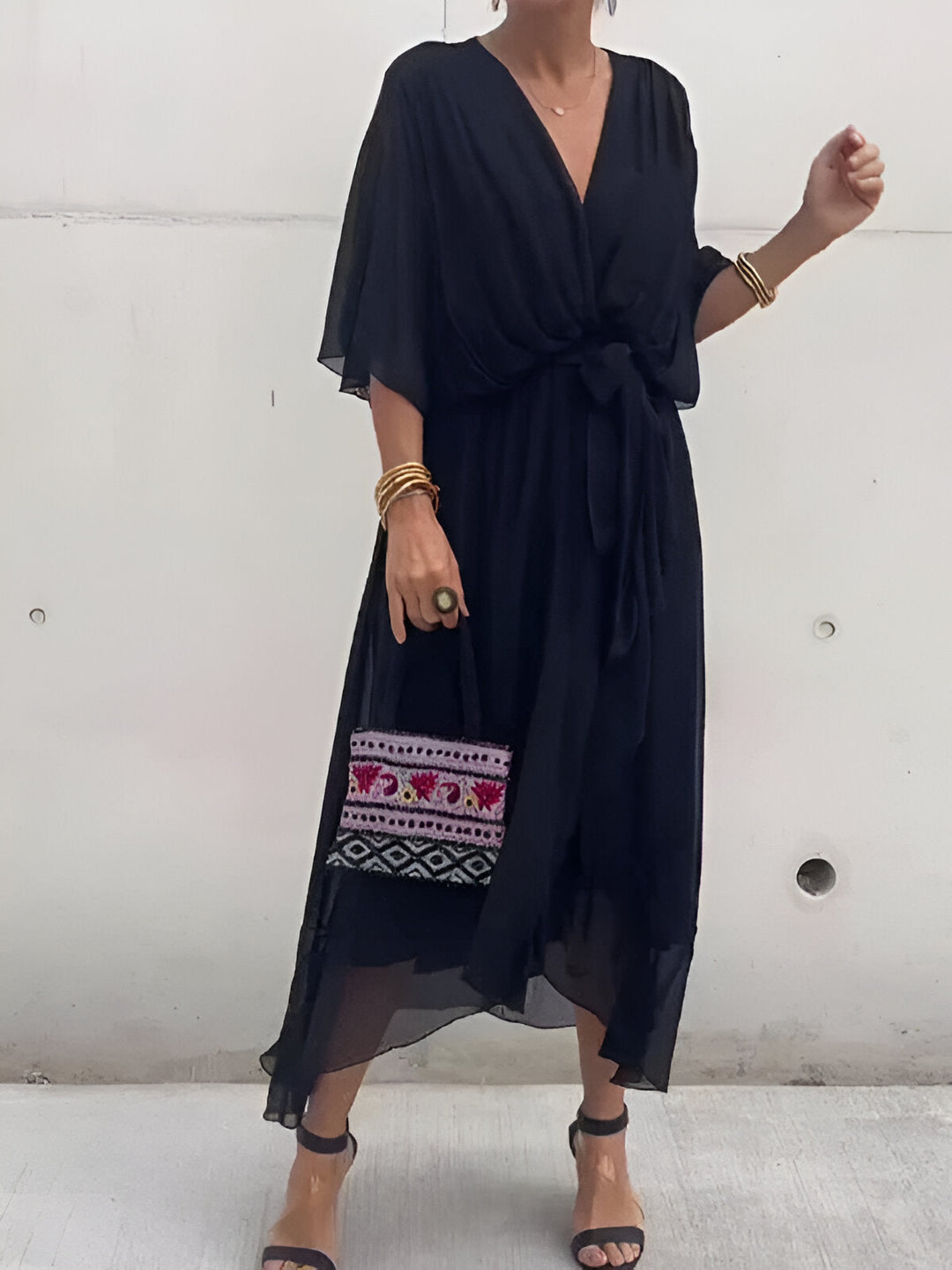 Erica | Women Summer Wrap Style Maxi Dress