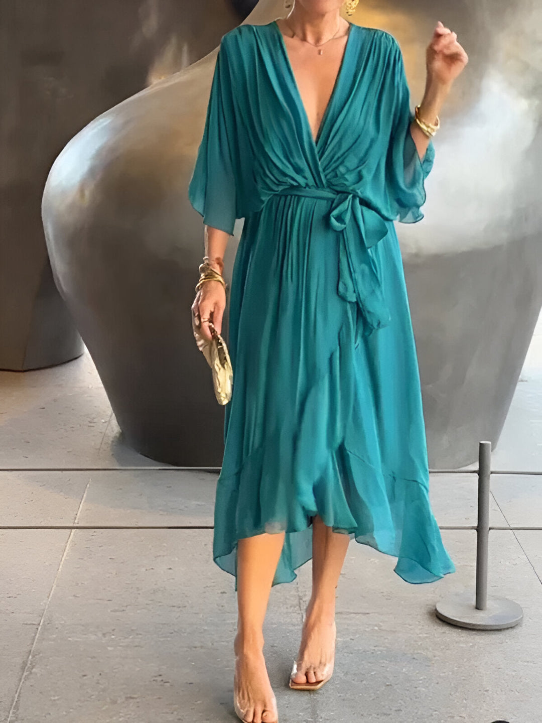 Erica | Women Summer Wrap Style Maxi Dress