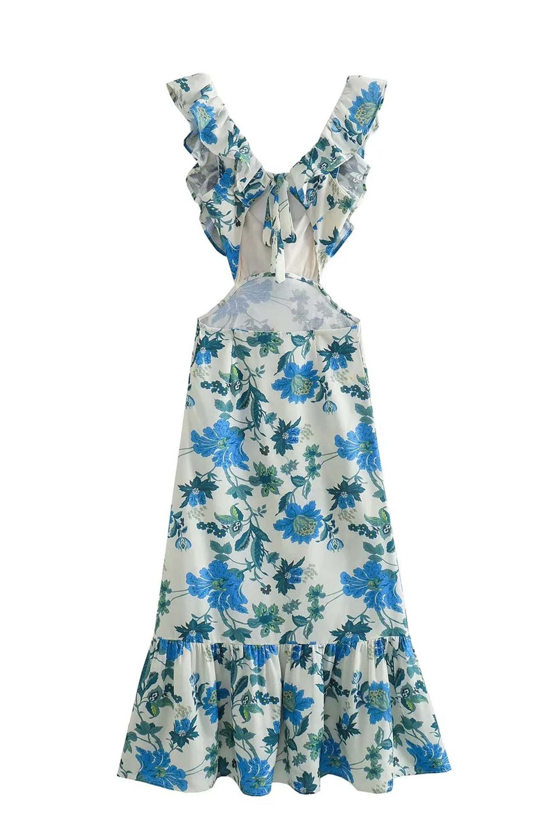 Caroline | Women Summer Sleeveless Maxi Dress with Ruffle Straps
