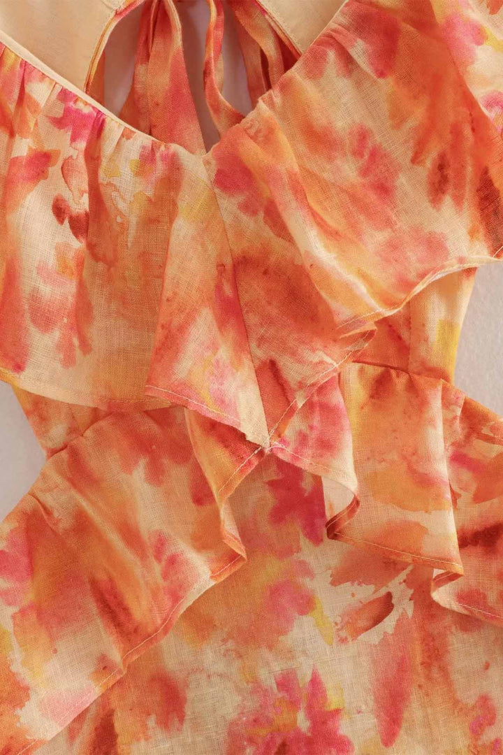 Caroline | Women Summer Sleeveless Maxi Dress with Ruffle Straps