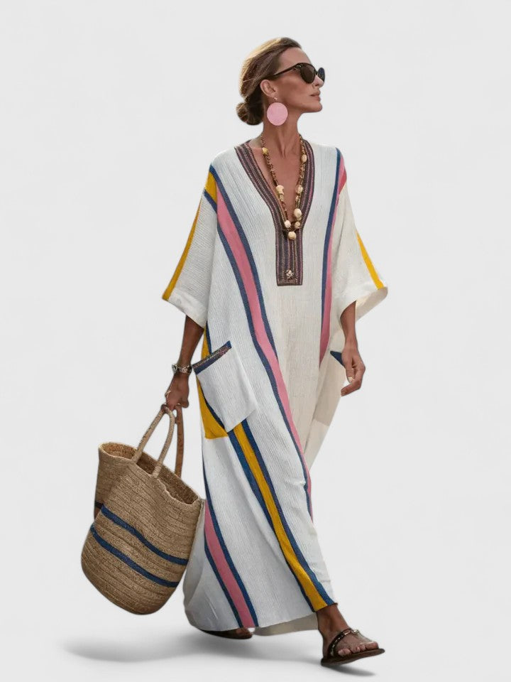 Natalie | Womens V Neck Loose Maxi Dress