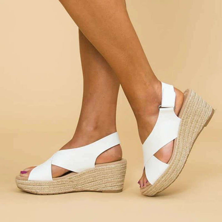 Ashley | Women’s Summer Cross Strap Platform Sandals