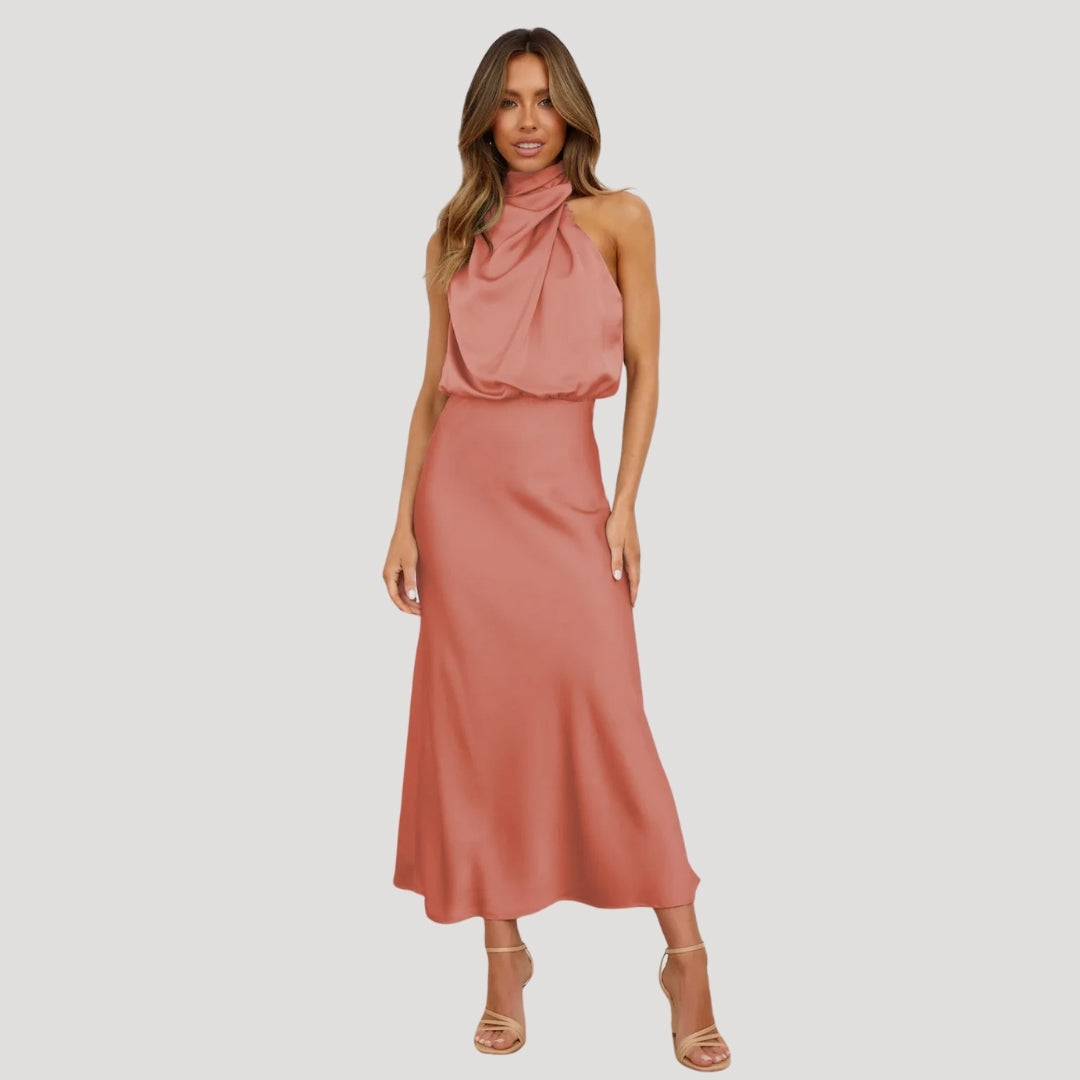 Amelia | Women Wedding Guest High Neck Dress