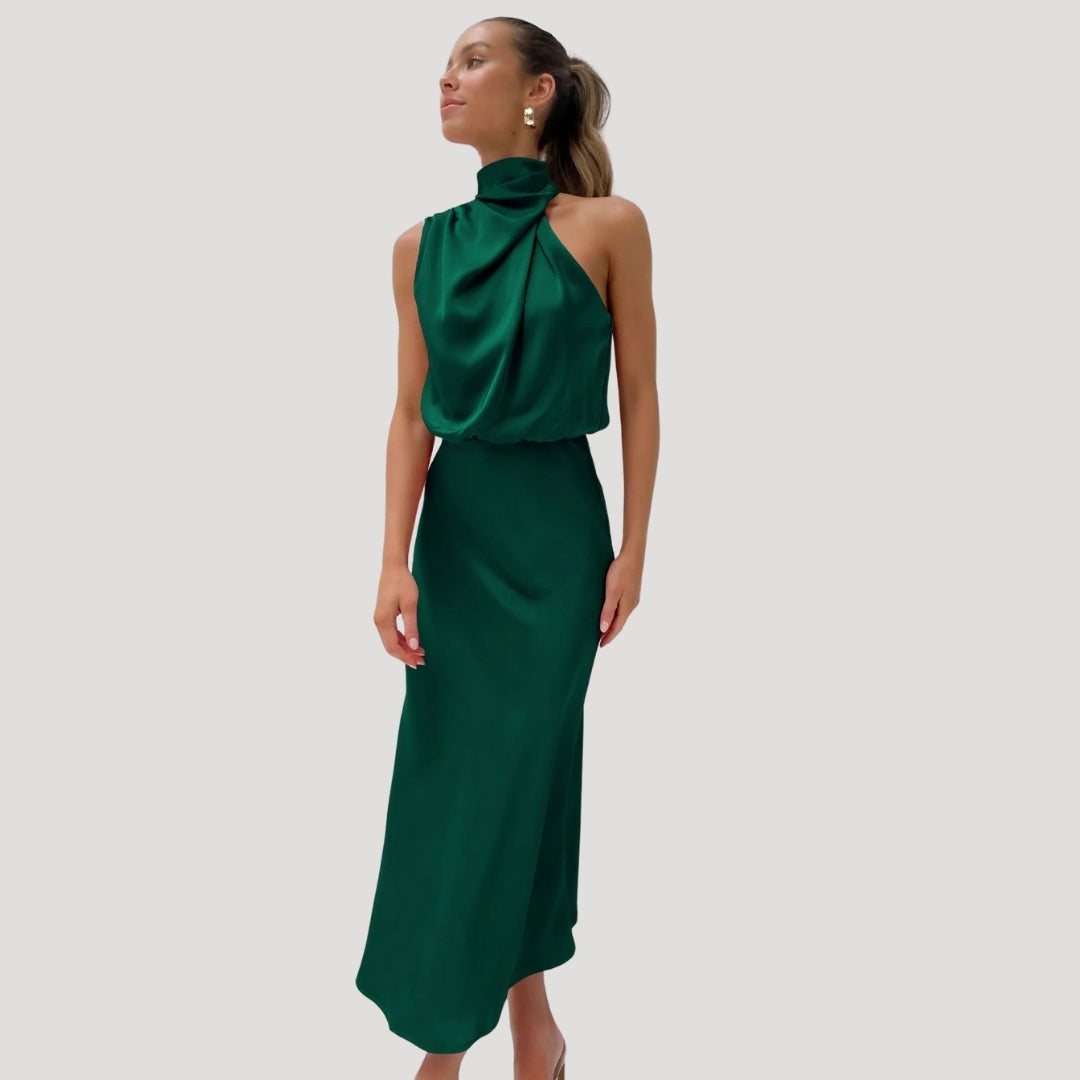 Amelia | Women Wedding Guest High Neck Dress