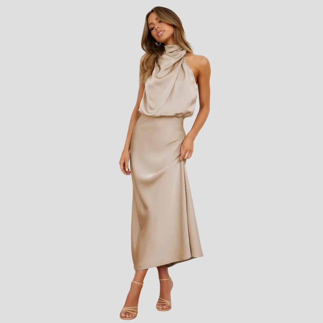 Amelia | Women Wedding Guest High Neck Dress
