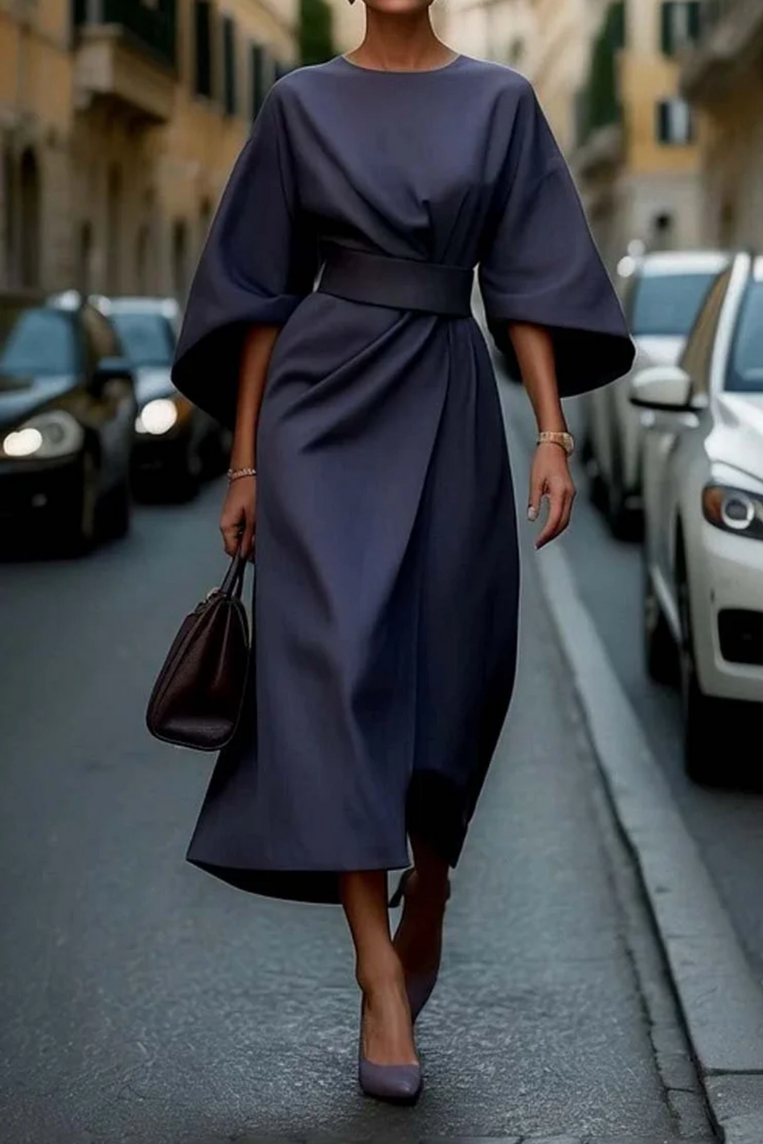 Alyssa | Women Summer Belted Midi Dress