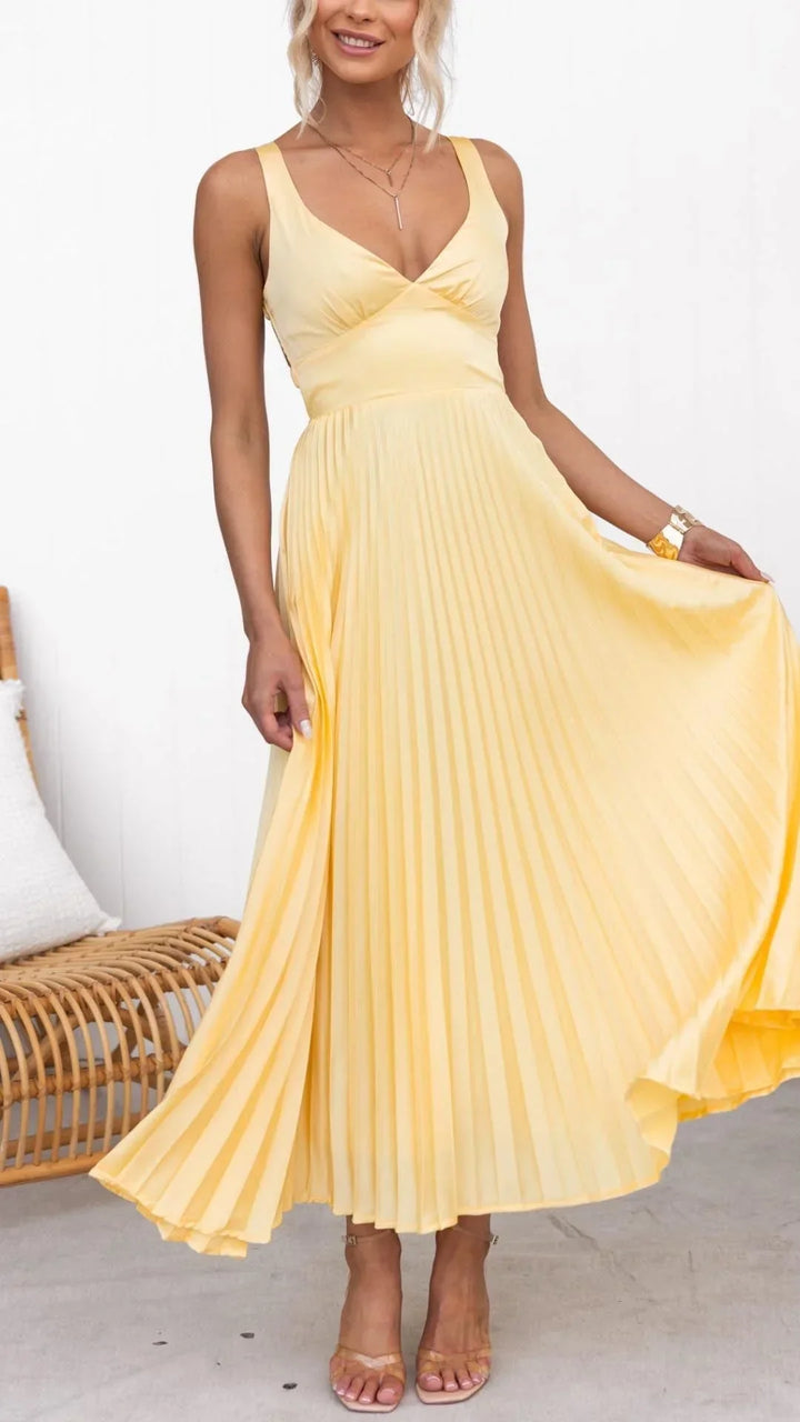 Addison | Women Summer Pleated Maxi Dress