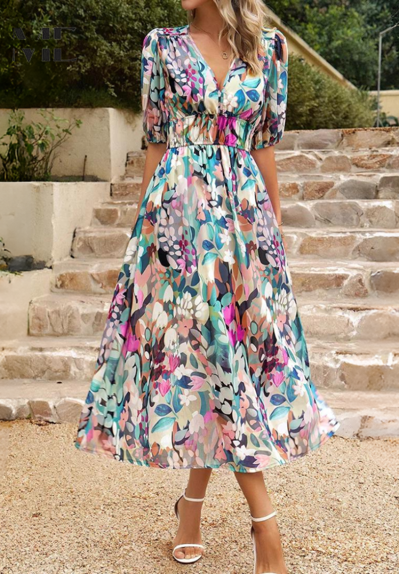 Abigail | Women Summer Floral Midi Dress