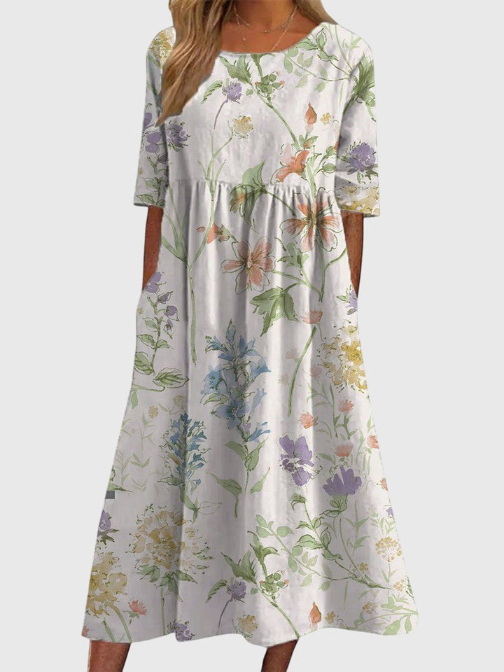 Lily | Womens Vintage Floral Midi Dress