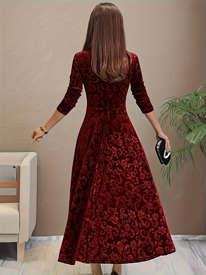 Eleanor | Women Winter Long Sleeve Maxi Dress