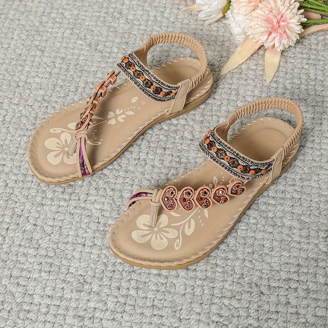 Audrey | Women’s Summer Beaded Ankle Strap Sandals