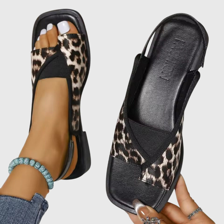 Danielle | Womens Contrast Strap Flat Sandals