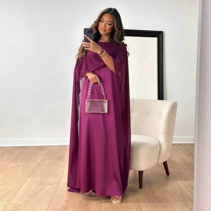 Jacklyn | Women Wedding Guest Cape Maxi Dress