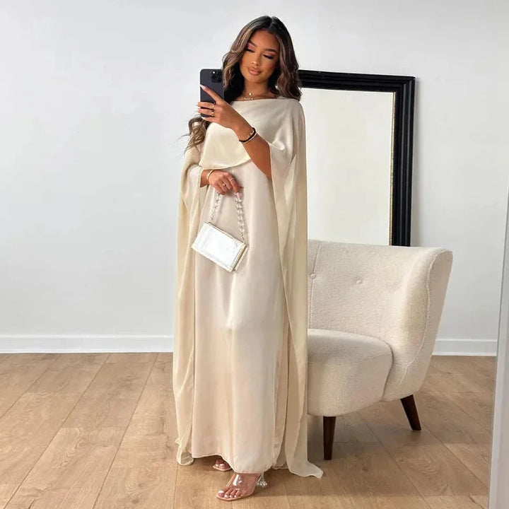 Jacklyn | Women Wedding Guest Cape Maxi Dress